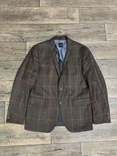 barutti blazer two button men wool cashmere brown sz 52/42R