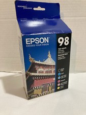 New Epson 98 6 Pack Ink Cartridges Black/Cyan/Yellow/Magenta/LC/LM