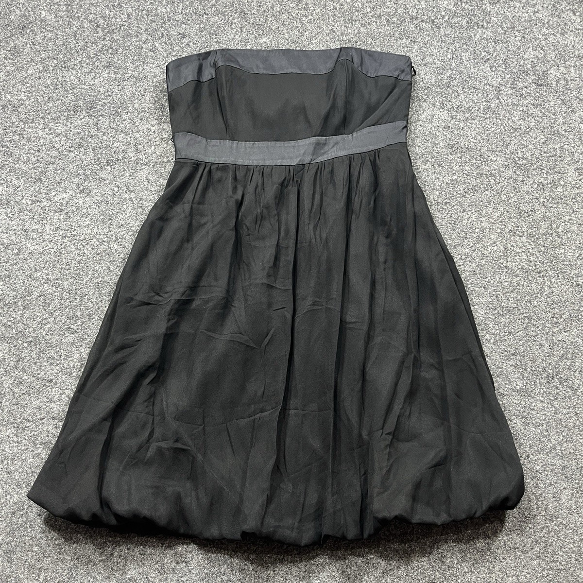 white house black market silk dress Satin Ruffle Gown