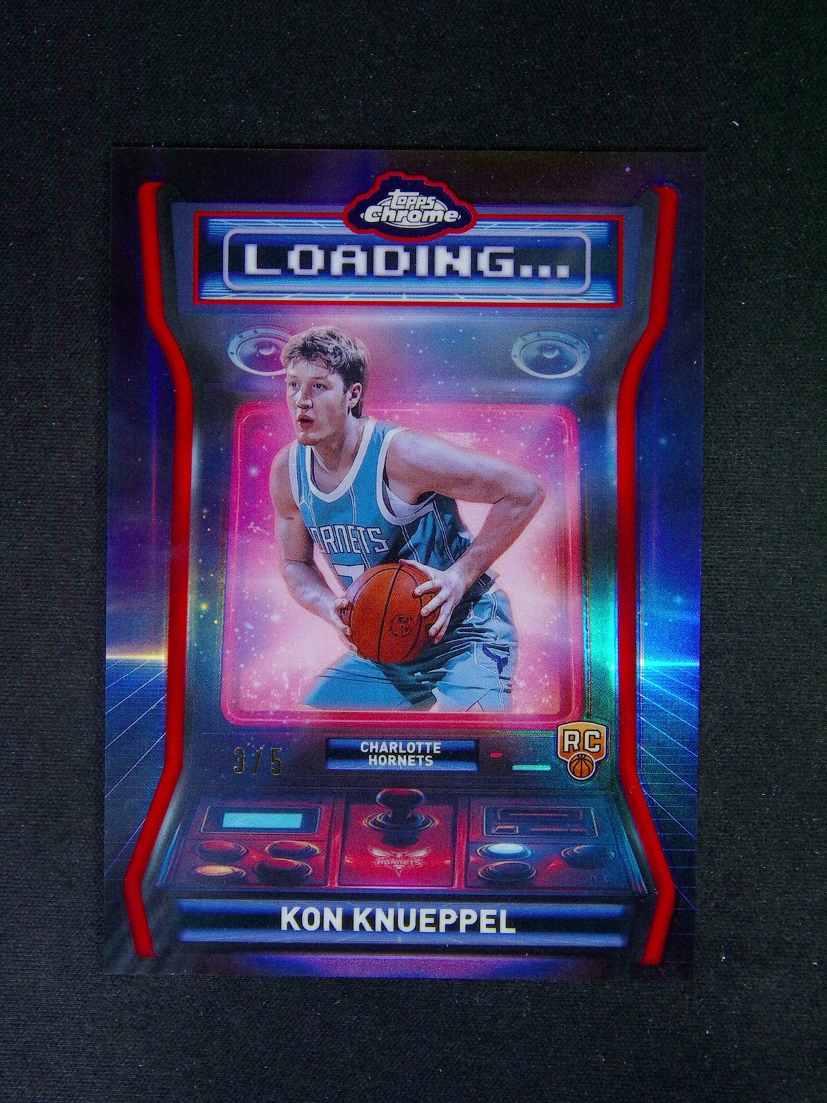 2025-26 Topps Chrome Kon Knueppel RC Rookie Loading Red Refractor /5
