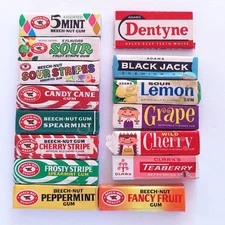 Vtg Lot Unopened Beech-Nut Adams Chewing Gum Sealed 1960s fruit stripe cane sour