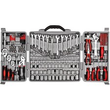 205-piece Mechanics Tool Tool Set 12 14 38 Metric Imperial Socket Wrenches