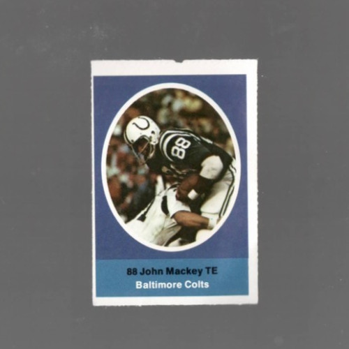 John Mackey 1972 Sunoco Stamps card