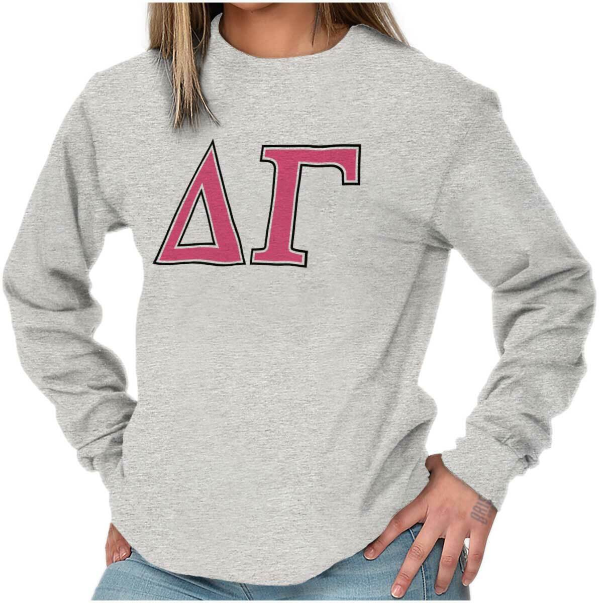 Delta Gamma Sorority College Greek Letters Long Sleeve T Shirt