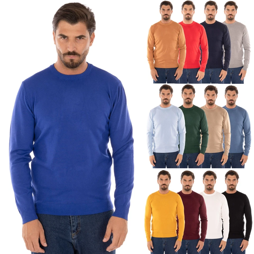 CIABALÙ Maglione Uomo Lana Cashmere Invernale Maglioncino Girocollo Elegante Casual
