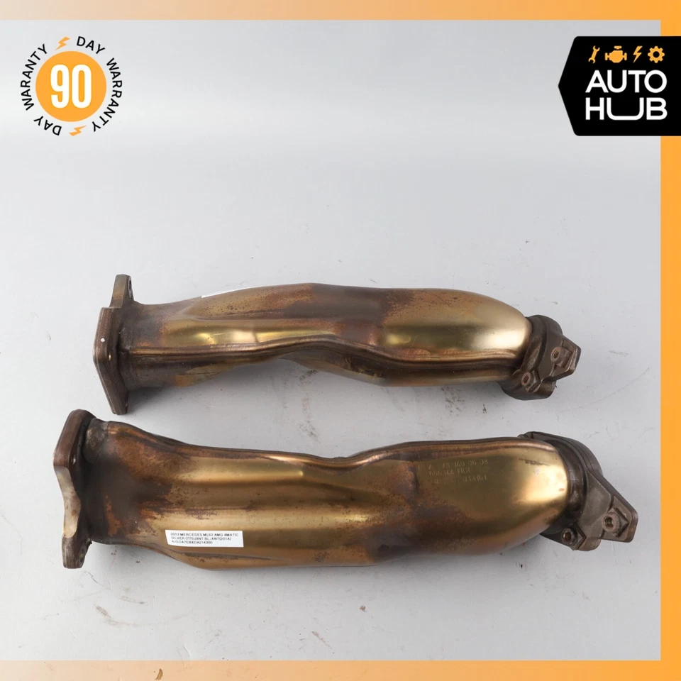 Juego de tubos de escape del motor derecho e izquierdo 12-19 Mercedes W166 ML63 AMG GL450 OEM Foto 3 de 4