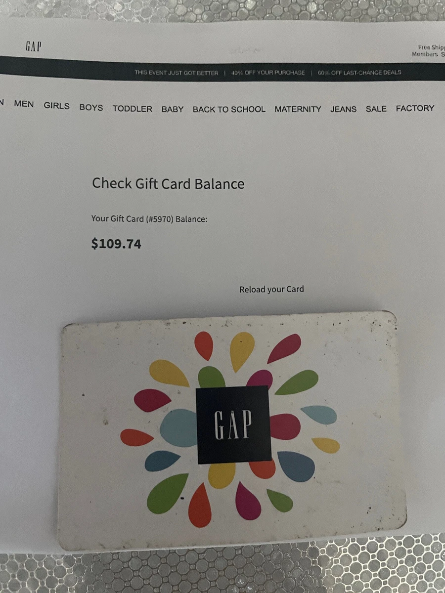 Gap gift cheap card sale