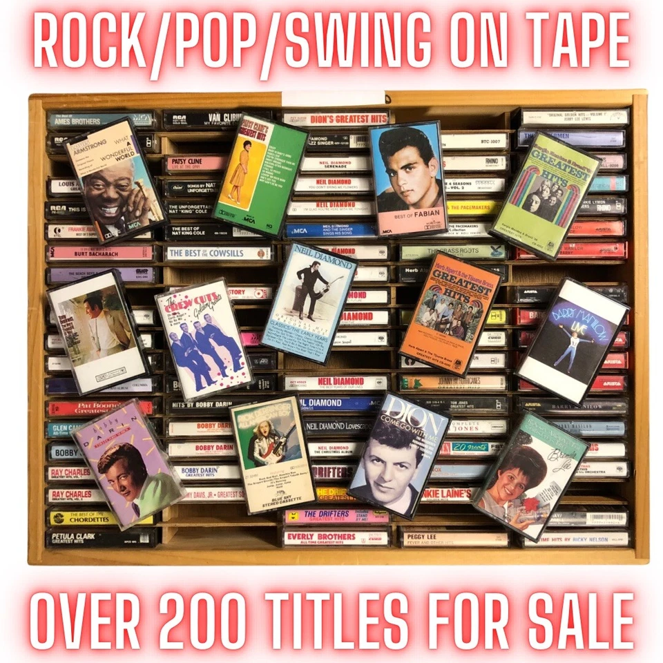 CASSETTE TAPES OLDIES 60s 70s Rock Pop SINATRA ELVIS ORBISON BUILD UR OWN LOT - Image 3 of 4