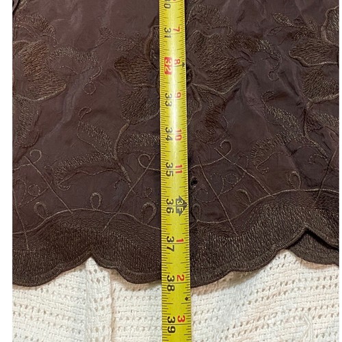 J Jill Small Damen braun besticktes Hemdblusenkleid Knopfleiste leicht - Bild 3 von 12