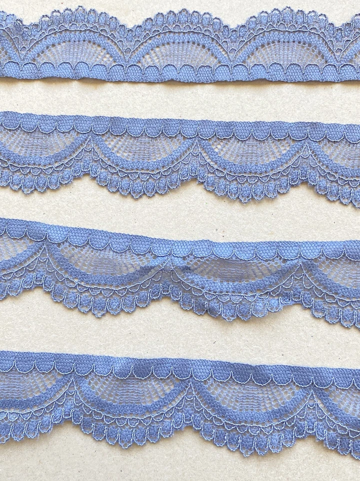 Borde de encaje gris elástico de 3 yardas para costura/artesanía/lencería hágalo usted mismo/1" de ancho Foto 2 de 4