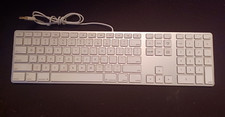Apple Macintosh A1243 Aluminum  White USB Keyboard Tested, Fully Working, Clean