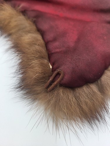 Vintage Detachable Brown Fur Collar For Coat Raincoat Hook & Eye Closure - Picture 6 of 7