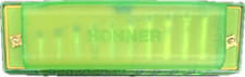 Hohner Kids Clearly Colorful 10-Hole Diatonic Clear Green Harmonica - Key of C