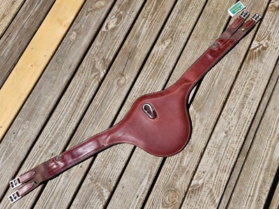 Devoucoux Brown Padded Belly Guard Stud Jump Girth - 58''/60'' - NWT!