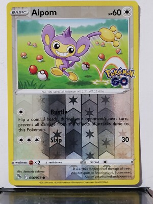 REVERSE HOLO Aipom 056/078 NM / M - Pokemon GO TCG Card - $2 Combined  Shipping