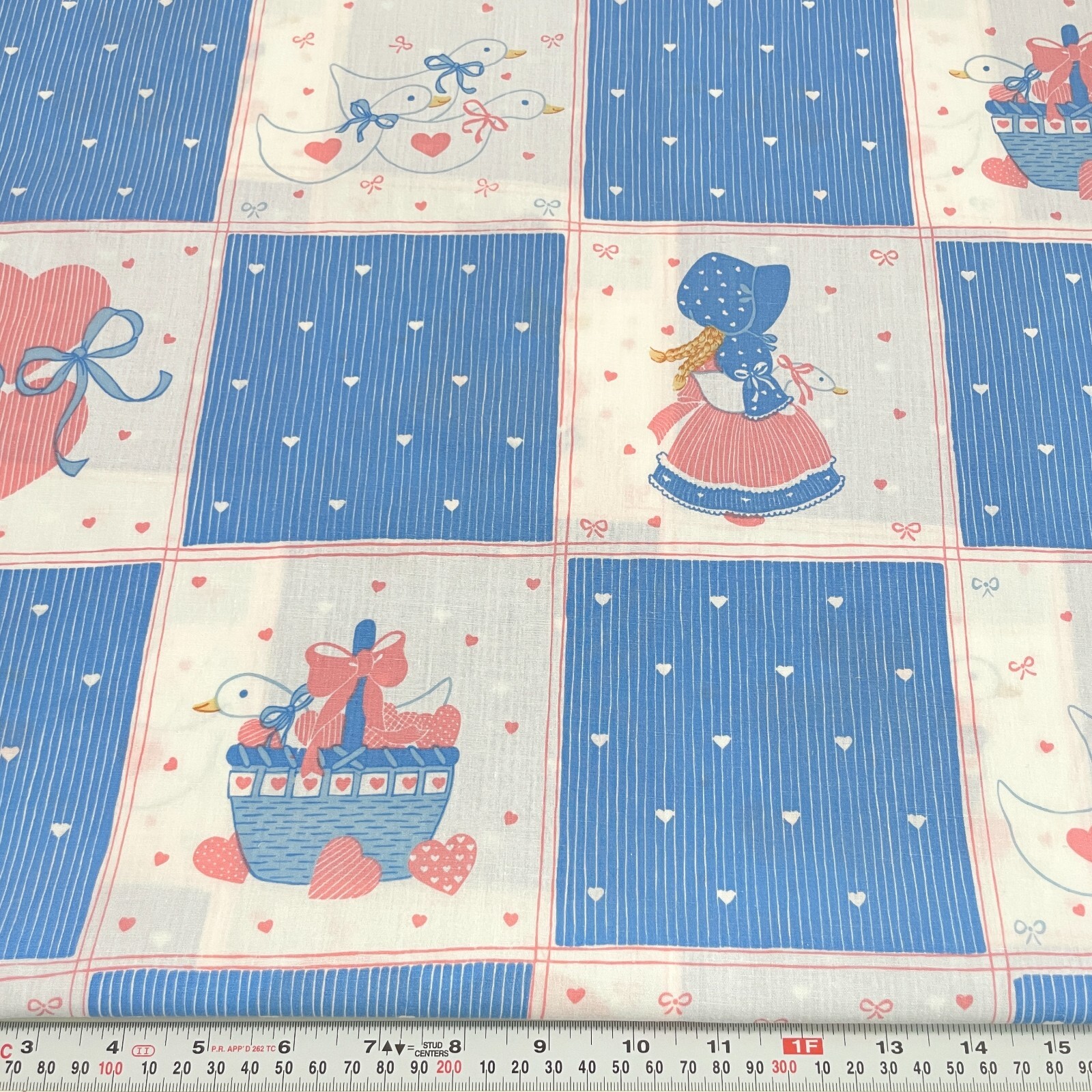 Vintage Springs Industries Sue & Geese Cheater Cotton Fabric