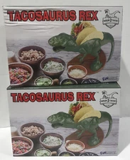 2-Funwares Tacosaurus T-Rex Dinosaur Taco Stands each Holds 2 Tacos/ New in box