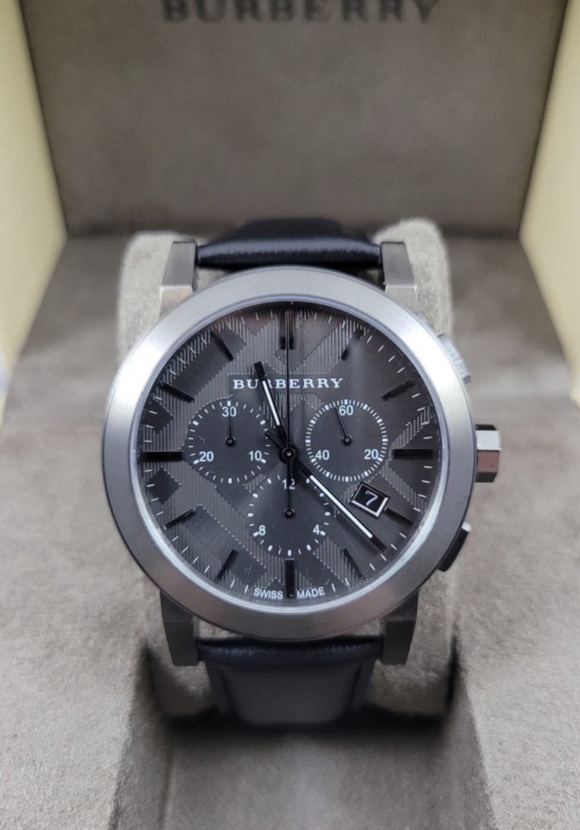 BURBERRY The City BU9362 Charcoal Dial Men's Wrist Watch 34mm New
