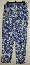NEW WOMENS ISAAC MIZRAHI LIVE PRETTY PAISLEY FLORAL PRINT PULL ON PANT SIZE 8T
