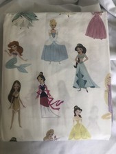 Pottery Barn Kids Disney Princess TWIN Flat Sheet ONLY NWOT