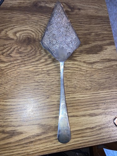 Vintage Silverplate Wedding Cake pie Slicer Server, Ornate Turner, Unbranded 11" - 第 4/6 張圖片