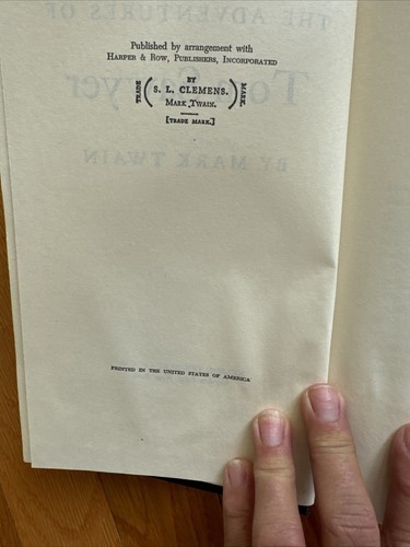 Adventures Of Tom Sawyer by Mark Twain Nelson Doubleday Leather Hardcover Book - Picture 4 of 6