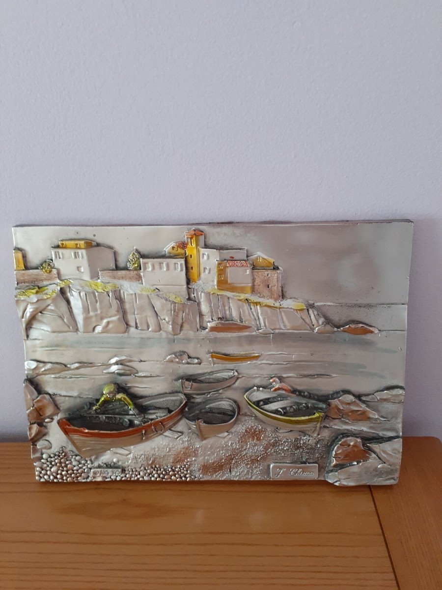 Junk Drawer L.CHIRICO ITALY 925 SILVER .RELIEF ART PLAQUE OF A