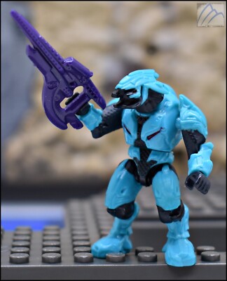 HALO MEGA BLOKS CYAN COVENANT ELITE COMBAT MINI FIGURE SERIES