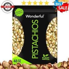 Wonderful Pistachios In Shell, Roasted and Salted Nuts, 48 Ounce Resealable Bag*