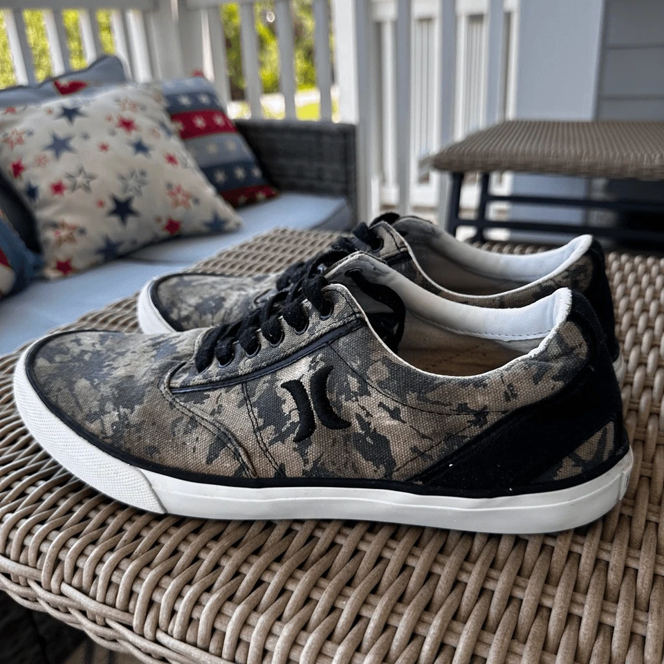 Hurley Kayo Lace Sneakers Men's 10.5 Camouflage Skater Y2K Grunge - Image 4 of 4