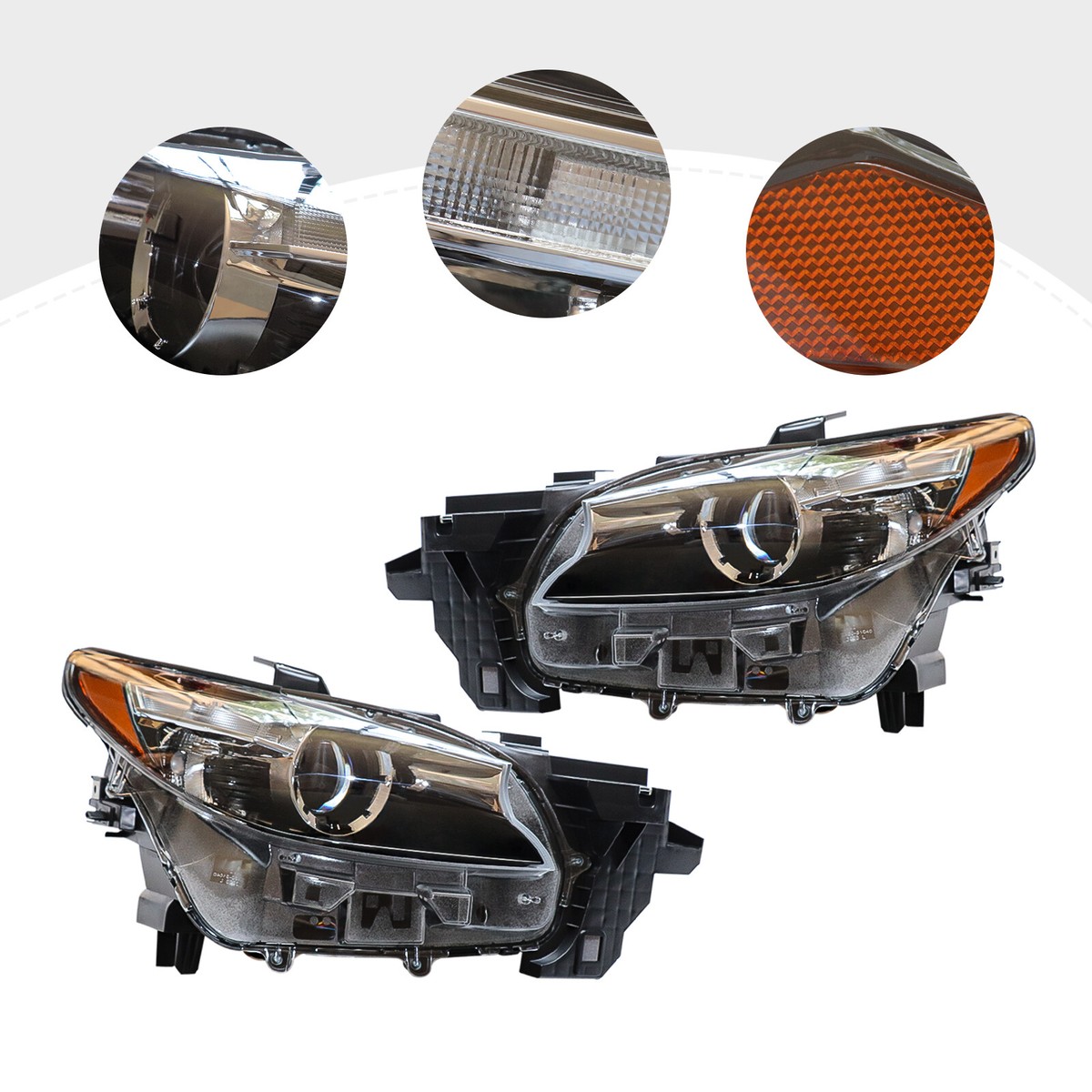 OEM Pair Left&Right LED Headlights Headlamp For 2016-2020 Mazda CX