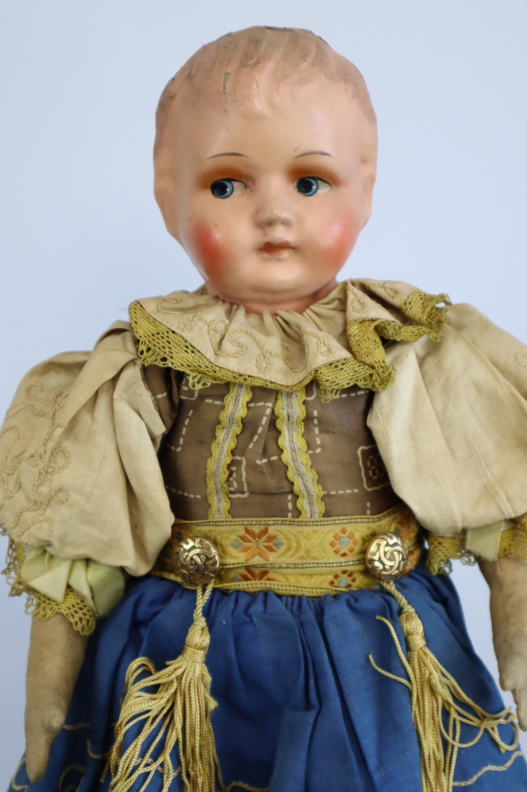 antique-doll-20-paper-mache-head-cloth-body-traditional-ethnic-costume