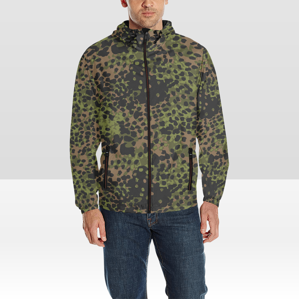 German WWII Platanentarn Spring Camouflage Hooded Quilted