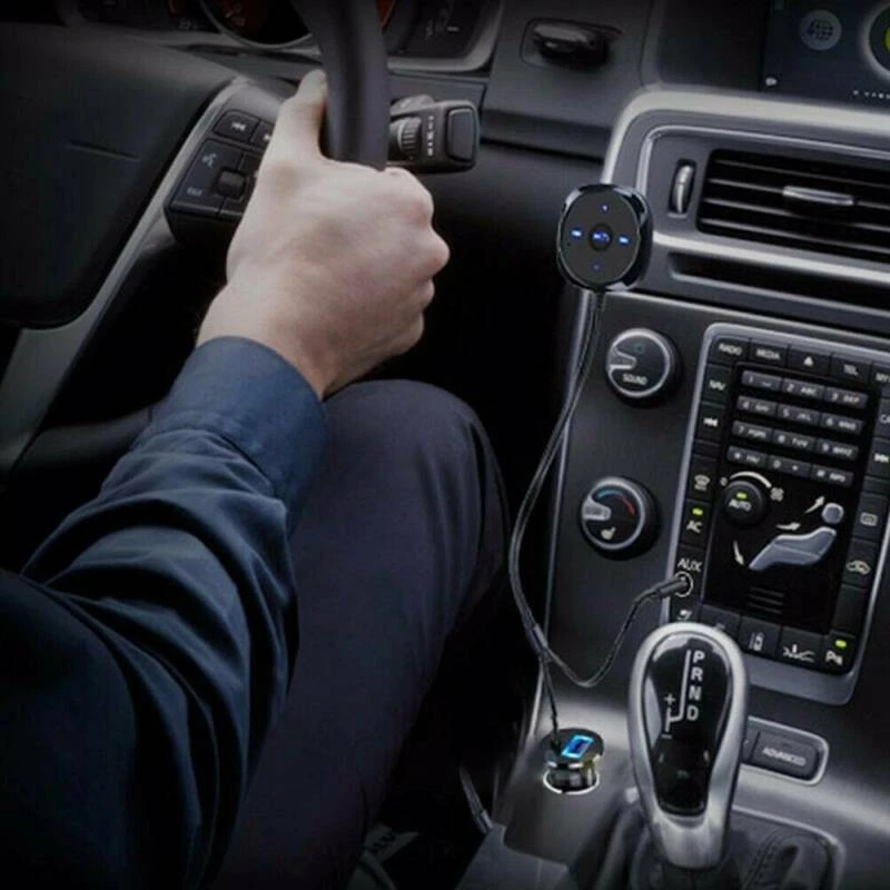 Bluetooth Audio Receiver Car MP3 Player AUX Adapter USB Charger FM Transmitter - Image 3 of 4