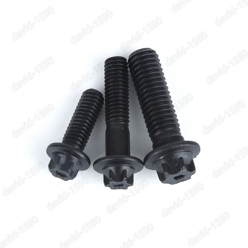 Tornillo Torx M5 M6 Negro 12.9 Acero Hexalobular Brida Cabeza Tornillo - Imagen 4 de 5