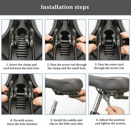 ROCKBROS Bike Seat Comfort Bike Saddle Mountain Bike Soft Wide Bike Seat Cushion - Imagen 11 de 16