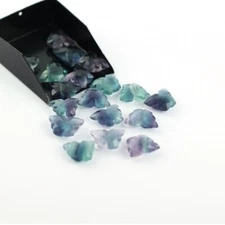 Natural Multi Fluorite Butterfly Craved Loose Gemstone Birthstone Wholesale Lots