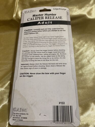 New Allen Master Hunter Caliper Release - Adult - Large / X-Large Bow Hunter - Picture 2 of 5