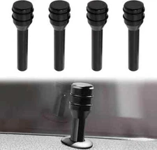 NTNEV 4 PCS Car Door Lock Knobs, 1.93" x 0.47" Aluminum Alloy Inner Black 