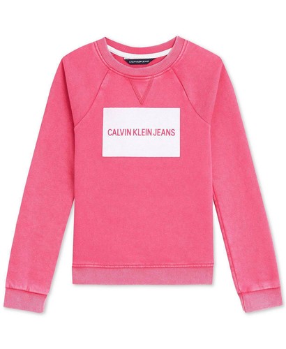 Calvin Klein Big Girls Logo Sweatshirt - Picture 2 of 3
