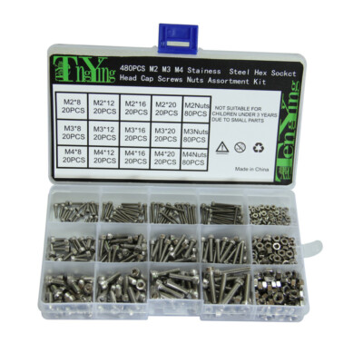 Metric Stainless Steel M2 M3 Hex Socket Head Cap Screws Nuts