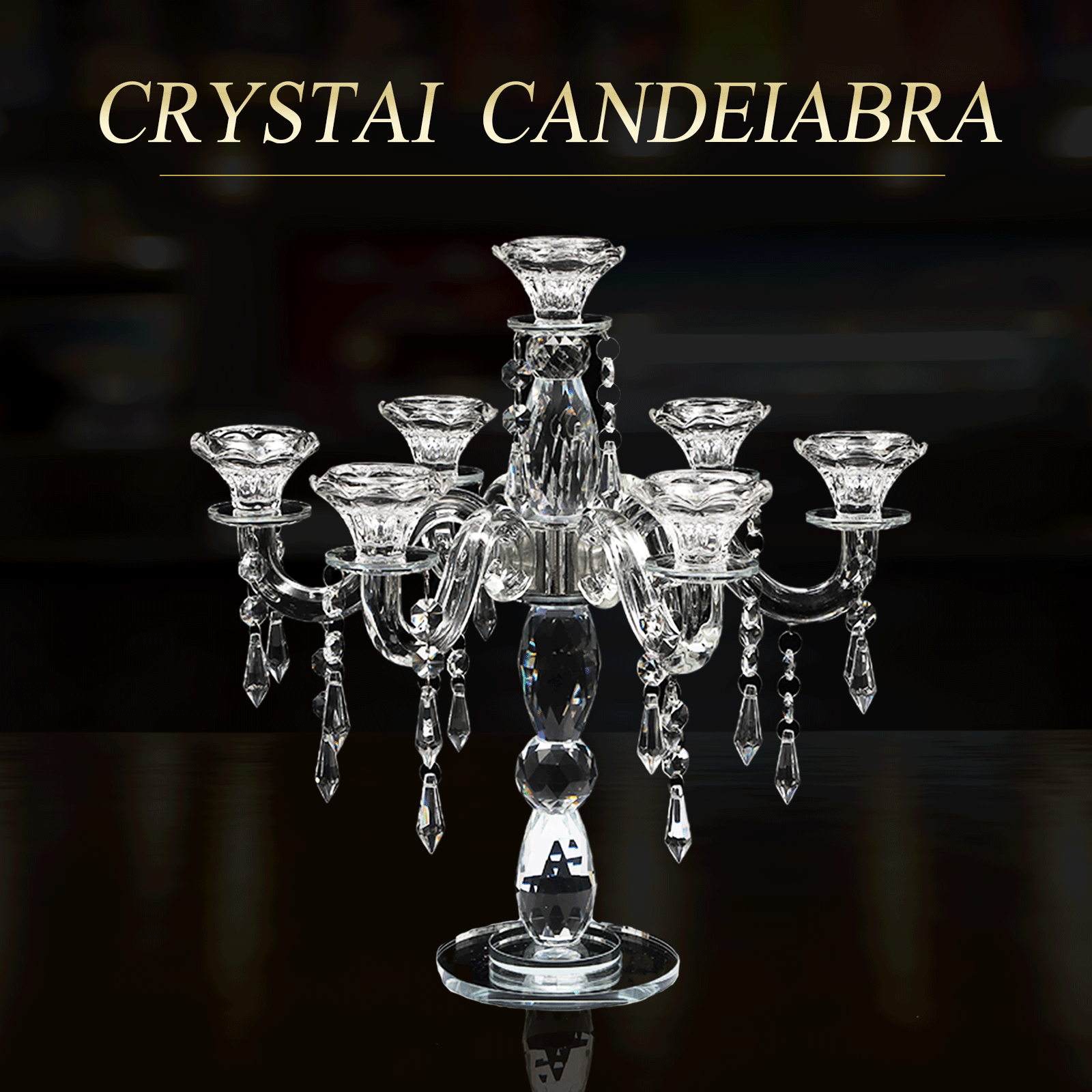 Crystal Candle Holder Candelabra 7arm Wedding Birthday Party Gift Candlestick eBay