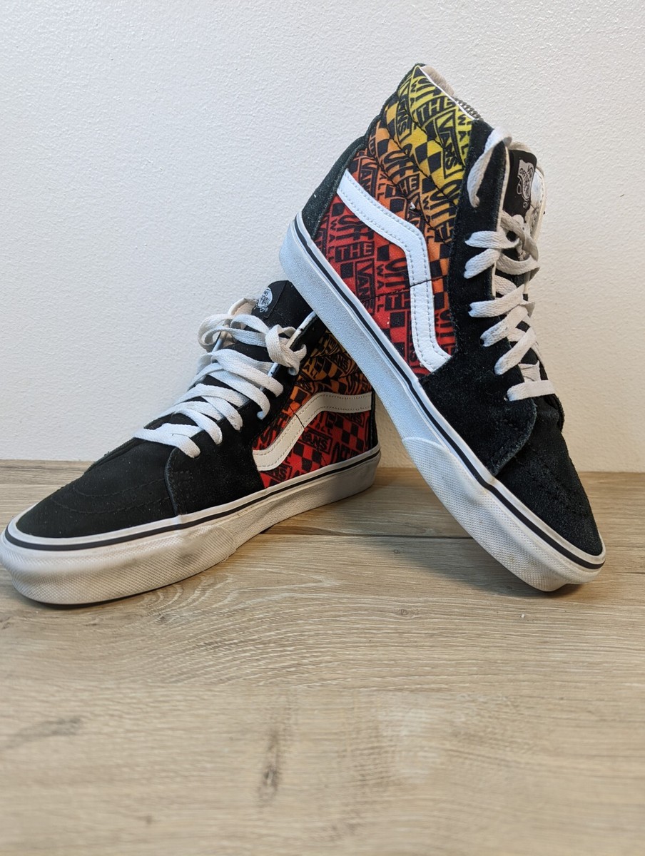 国内配送 VANS SK8-HI FLAME SUEDE BLACK /WHITE Vans - Sk8 Hi Flame Suede Black/White - Shoes | Impericon