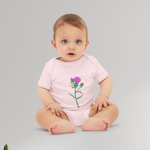 Scottish Thistle Infant Bodysuit, Baby Romper, Newborn Outfit - Picture 44 of 49