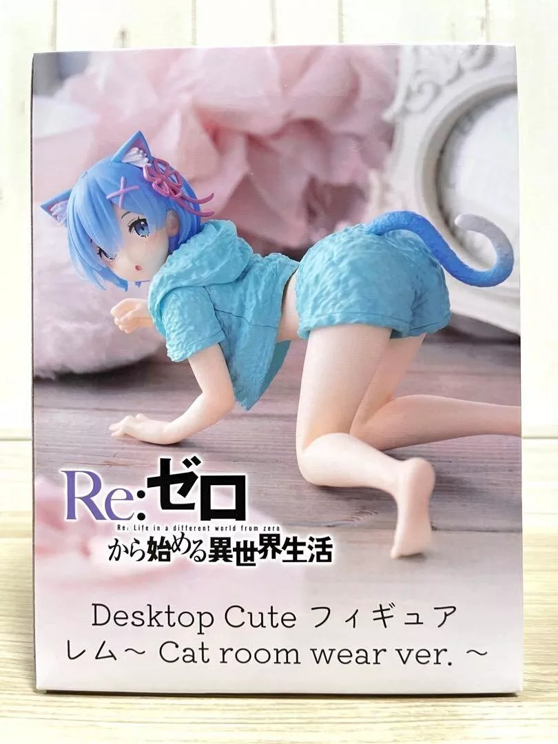 Re Zero Rem Desktop Cute figure Cat room wear ver TAITO New | eBay