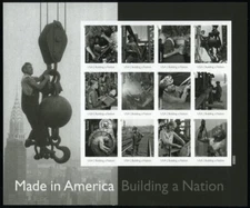 US #4801m Made in America Man on a Wrecking Ball Imperf. Sheet of 12 VF NH MNH