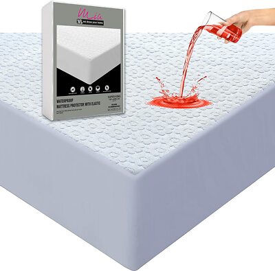 Luxus nicht laut wasserdicht Matratzenschutz Spannbetttuch Einzel-, Doppel-, King-Groß