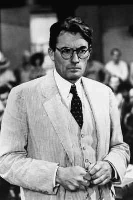 Eine Spottdrossel töten Gregory Peck als Atticusfinken gegenüber der Jury 4x6