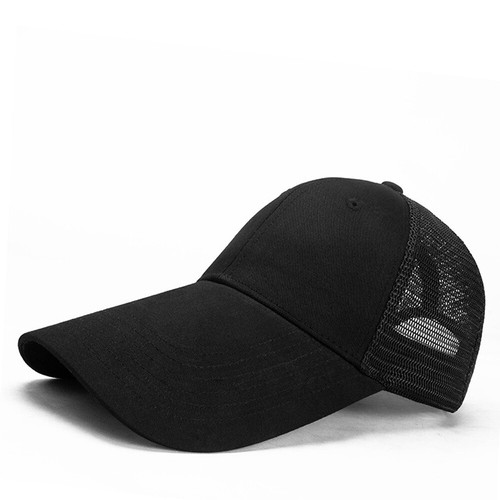 Neutraali kiinteä baseball-lippis superpitkä 4,3" Bill-kuorma-autonkuljettajan verkkohattu säädettävä_voghion.com