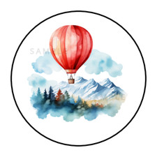 Hot air balloon stickers labels tags envelope seals party favors